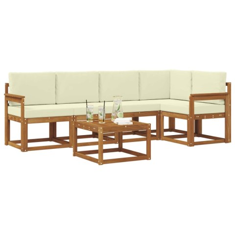 VidaXL Zestaw Sof z poduszką 6 pcs Naturalny i Kremowy