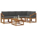 VidaXL Zestaw sof na zewnątrz z poduszką 6 pcs Naturalny i Antracytowy