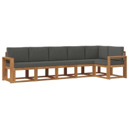 VidaXL Zestaw sof na zewnątrz z poduszką 6 pcs Naturalny i Antracytowy