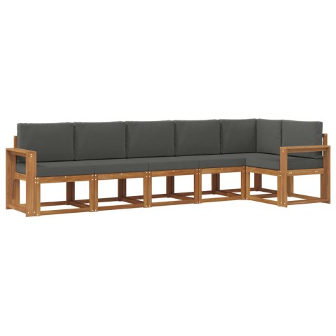 VidaXL Zestaw sof na zewnątrz z poduszką 6 pcs Naturalny i Antracytowy