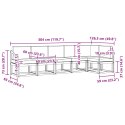 VidaXL Zestaw sof na zewnątrz z poduszką 6 pcs Naturalny i Antracytowy