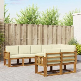 VidaXL Zestaw sof na zewnątrz z poduszką 8 pcs Naturalny i Kremowy