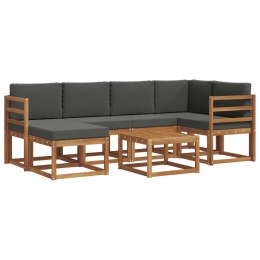 VidaXL Zestaw sof na zewnątrz z poduszką 7 pcs Naturalny i Antracytowy