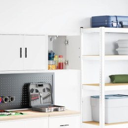 VidaXL Garażowa szafka ścienna Biała z drewna klejonego