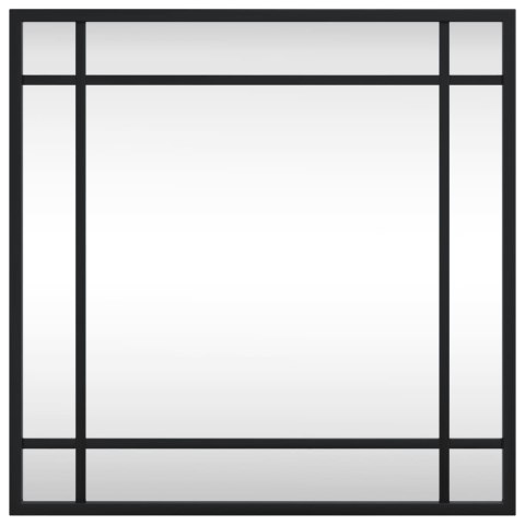 VidaXL Lustro ścienne, czarne, 40x40 cm, kwadratowe, żelazo
