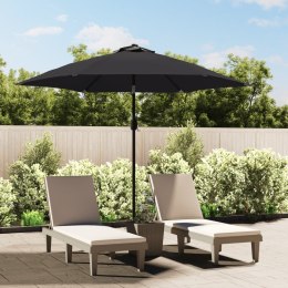 PARASOL OGRODOWY NA METALOWYM SŁUPKU 300CM CZARNY