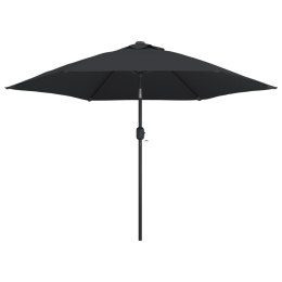 PARASOL OGRODOWY NA METALOWYM SŁUPKU 300CM CZARNY