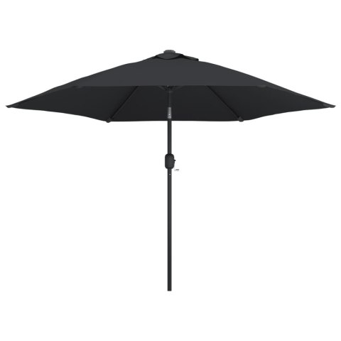 PARASOL OGRODOWY NA METALOWYM SŁUPKU 300CM CZARNY