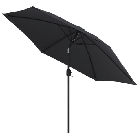 PARASOL OGRODOWY NA METALOWYM SŁUPKU 300CM CZARNY