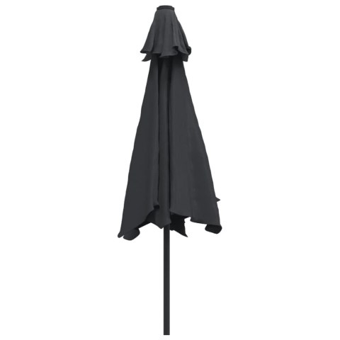 PARASOL OGRODOWY NA METALOWYM SŁUPKU 300CM CZARNY