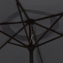PARASOL OGRODOWY NA METALOWYM SŁUPKU 300CM CZARNY