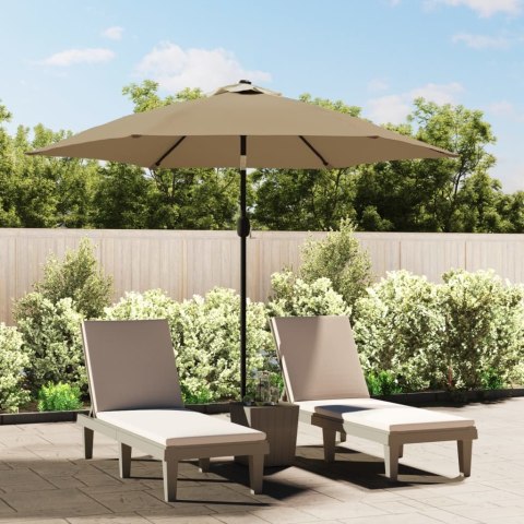 PARASOL OGRODOWY NA METALOWYM SŁUPKU 300CM KOLOR TAUPE