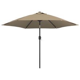 PARASOL OGRODOWY NA METALOWYM SŁUPKU 300CM KOLOR TAUPE