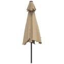 PARASOL OGRODOWY NA METALOWYM SŁUPKU 300CM KOLOR TAUPE