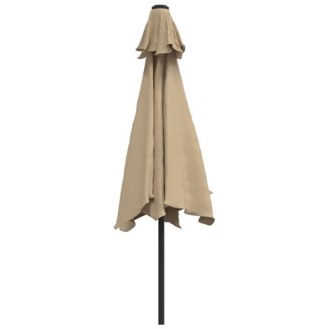 PARASOL OGRODOWY NA METALOWYM SŁUPKU 300CM KOLOR TAUPE