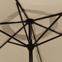 PARASOL OGRODOWY NA METALOWYM SŁUPKU 300CM KOLOR TAUPE