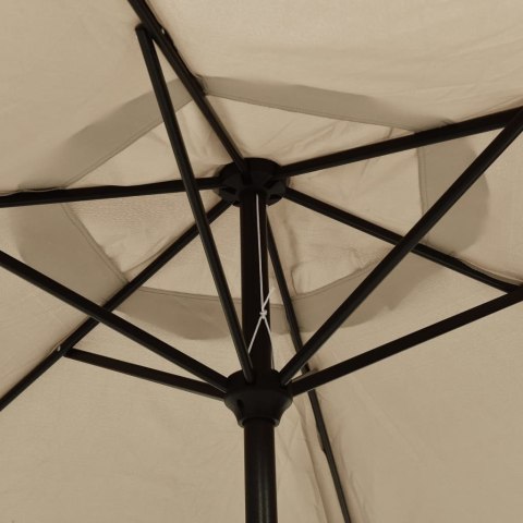PARASOL OGRODOWY NA METALOWYM SŁUPKU 300CM KOLOR TAUPE