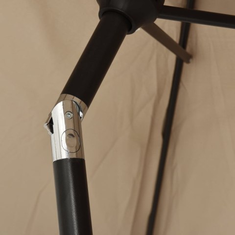 PARASOL OGRODOWY NA METALOWYM SŁUPKU 300CM KOLOR TAUPE