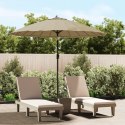 PARASOL OGRODOWY NA SŁUPKU ALUMINIOWYM 270CM TAUPE