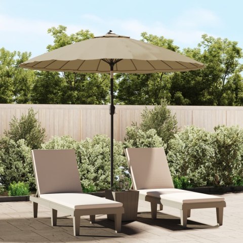 PARASOL OGRODOWY NA SŁUPKU ALUMINIOWYM 270CM TAUPE