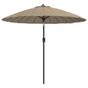 PARASOL OGRODOWY NA SŁUPKU ALUMINIOWYM 270CM TAUPE