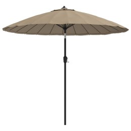 PARASOL OGRODOWY NA SŁUPKU ALUMINIOWYM 270CM TAUPE