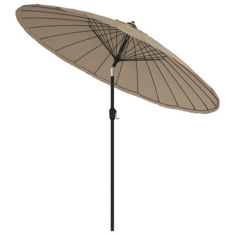 PARASOL OGRODOWY NA SŁUPKU ALUMINIOWYM 270CM TAUPE