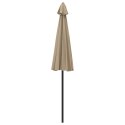 PARASOL OGRODOWY NA SŁUPKU ALUMINIOWYM 270CM TAUPE