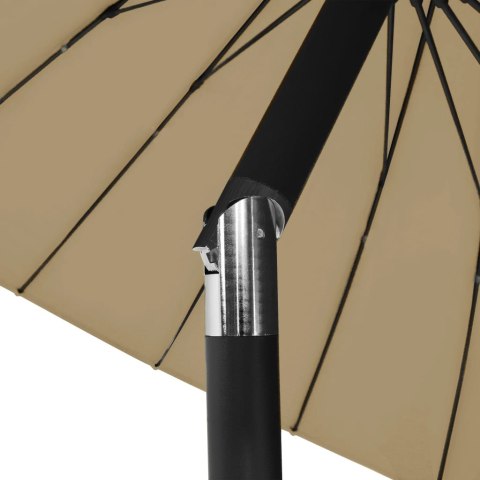 PARASOL OGRODOWY NA SŁUPKU ALUMINIOWYM 270CM TAUPE