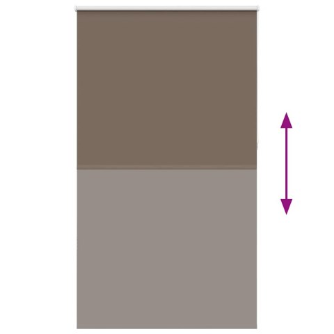 VidaXL Roleta zaciemniająca Kawowa 140x210 cm Szerokość tkaniny