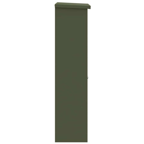 SKRZYNKA NA PACZKI STALOWA WOLNOSTOJĄCA 45X29X111 CM ZAMYKANA OLIWKOWA