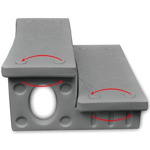 VidaXL Stopnie do domowego spa, szare