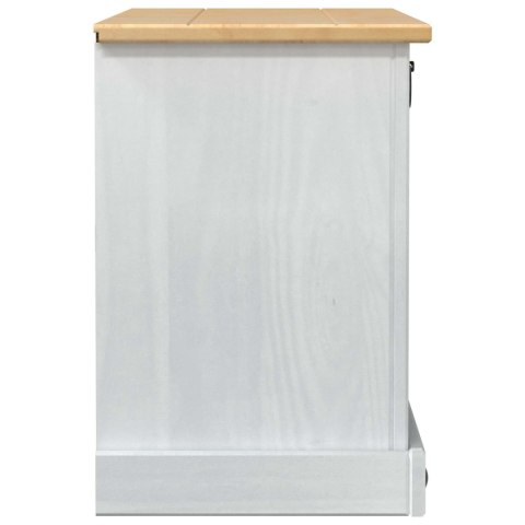 VidaXL Szafka na buty Corona Biały 99 x 32 x 49 cm Lite drewno sosnowe