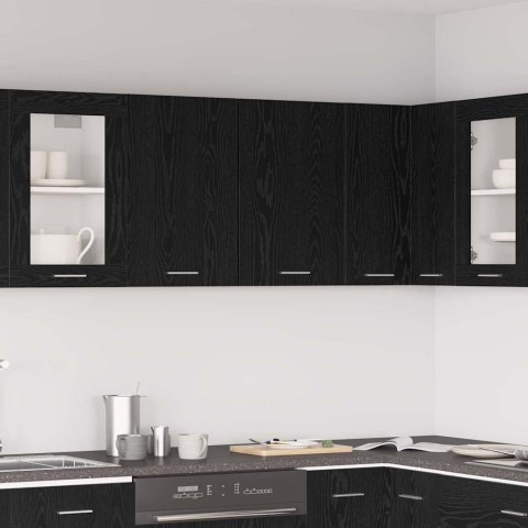VidaXL Szafka wisząca z półką Lyon Czarny Dąb 80 x 31 x 60 cm