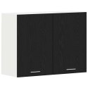 VidaXL Szafka wisząca z półką Lyon Czarny Dąb 80 x 31 x 60 cm