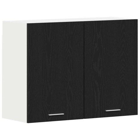 VidaXL Szafka wisząca z półką Lyon Czarny Dąb 80 x 31 x 60 cm