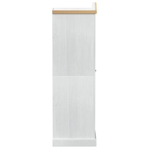 VidaXL Szafy z półką Biały 55 x 52 x 170 cm Lite drewno sosnowe