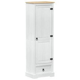 VidaXL Szafy z szufladą Biały 55 x 38 x 170 cm Lite drewno sosnowe