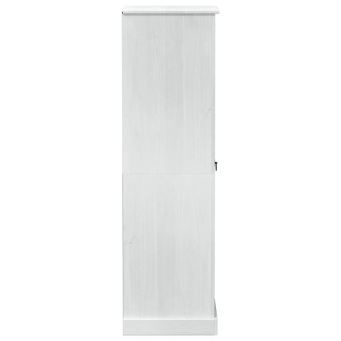 VidaXL Szafy z szufladą Biały 55 x 50 x 170 cm Lite drewno sosnowe
