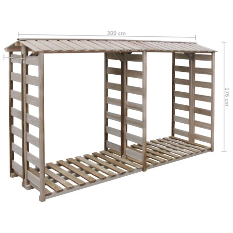 WIATA NA DREWNO OPAŁOWE SOSNA IMPREGNOWANA 300X90X176 CM