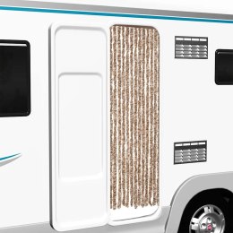 VidaXL Zasłona przeciwko owadom, beż i ciemny brąz, 56x200 cm, szenil