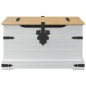 VidaXL storage box z półką Biały 78 x 78 x 45 cm Lite drewno sosnowe