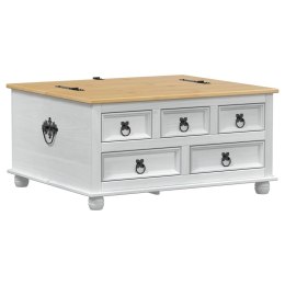 VidaXL storage box z półką Biały 90 x 78 x 45 cm Lite drewno sosnowe