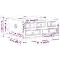 VidaXL storage box z półką Biały 90 x 78 x 45 cm Lite drewno sosnowe
