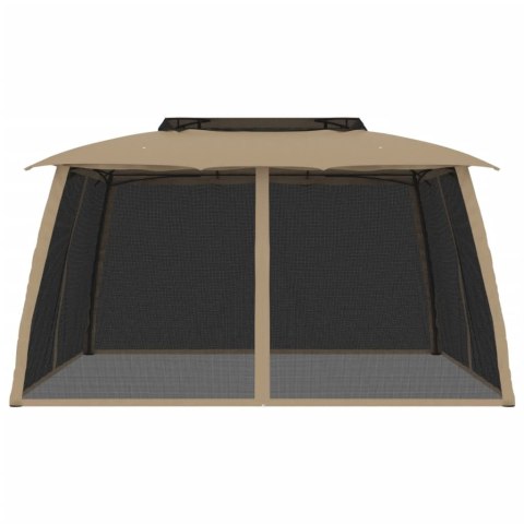 PAWILON ALTANA OGRODOWA MOSKITIERA PRZECIW KOMAROM DACH UV TAUPE 3,93X2,93M