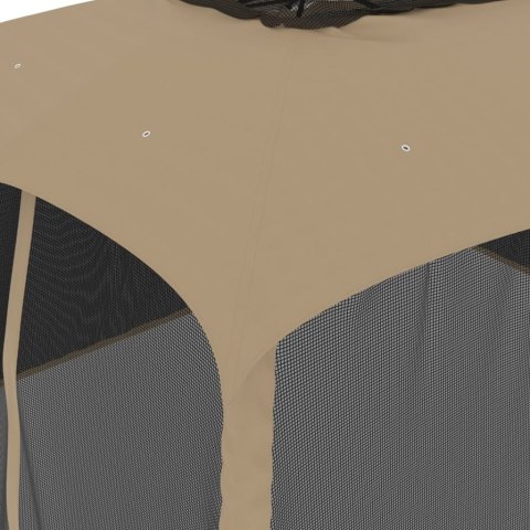 PAWILON ALTANA OGRODOWA MOSKITIERA PRZECIW KOMAROM DACH UV TAUPE 3,93X2,93M