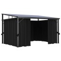 ALTANA OGRODOWA Z ZASŁONAMI 405 X 294 X 244 CM ANTRACYTOWA
