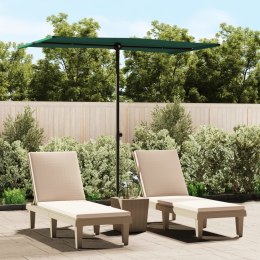 PARASOL OGRODOWY NA ALUMINIOWYM SŁUPKU 180X110CM ZIELONY