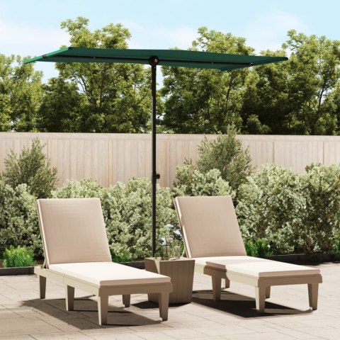 PARASOL OGRODOWY NA ALUMINIOWYM SŁUPKU 180X110CM ZIELONY