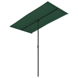 PARASOL OGRODOWY NA ALUMINIOWYM SŁUPKU 180X110CM ZIELONY
